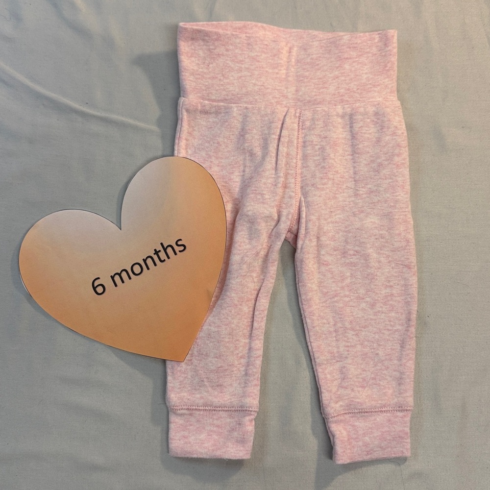 Petit Lem - Pink Baby Leggings/pants with fold down waistband
